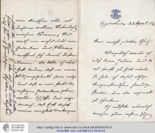 Brief vom 23.04.1886