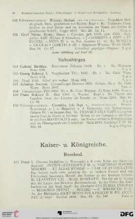 Kaiser- u. Königreiche (Nr. 171-410)