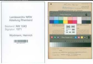 Entnazifizierung Heinrich Wortmann , geb. 09.08.1911 ()