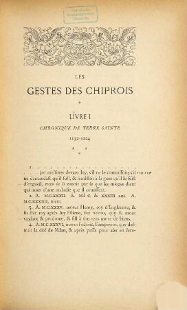 Les gestes des chiprois : recueil de chroniques franc̨aises ; écrites en orient aux XIII. et XIV. siècles (Philippe de Navarre et Gérard de Monréal)