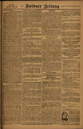 Zweite Ausgabe vom Samstag, den 10. Juli 1920.