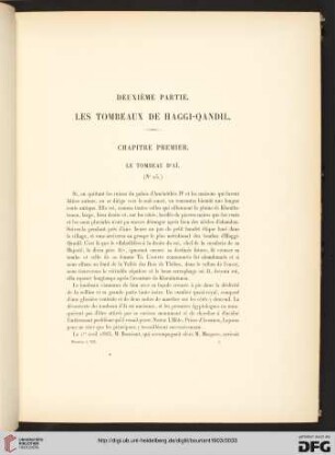 Deuxième Partie. Les Tombeaux du Haggi-Qandil