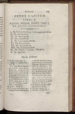 Index Capitum Libri II.