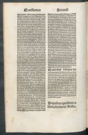 Sequuntur questiones libri physicorum Aristo.