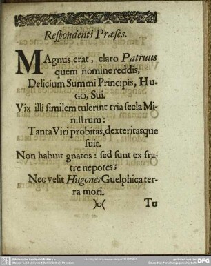 Respondenti Praeses