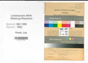 Entnazifizierung Leo Roels , geb. 21.07.1910 (Brandmeister)