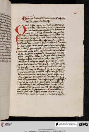 Johannes Chrysostomus, De reparatione lapsi