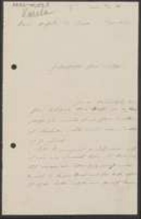 Brief von Hermann Karsten an Jakob Singer