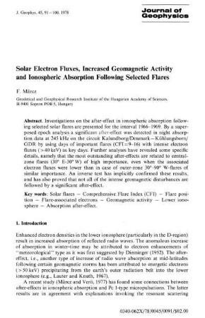 Solar electron fluxes, increased geomagnetic activity and ionospheric absorption following selected flares