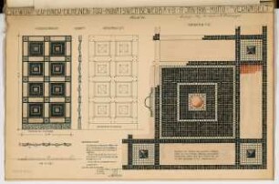 Eichentür, benagelt Monatskonkurrenz Januar 1916: Aufriss Vorderansicht, Rückansicht, Vertikalschnitt (1:10); großes Detail 1:2; Maßstabsleiste, Erläuterungstext
