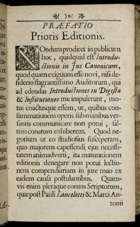Præfatio Prioris Editionis.