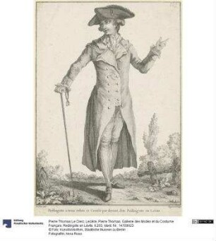 Gallerie des Modes et du Costume Français: Redingote en Lévite. ll.203