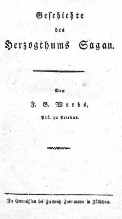 Geschichte des Herzogthums Sagan