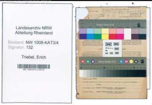 Entnazifizierung Erich Triebel , geb. 26.08.1904 (Gerichtsrat)