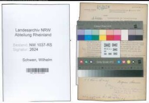 Entnazifizierung Wilhelm Schwen , geb. 30.08.1897 (Monteur)