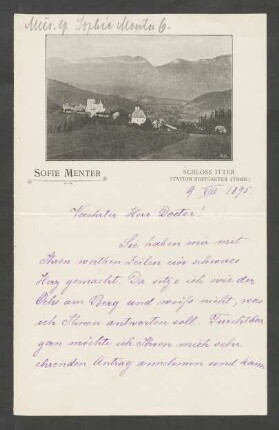 Brief an Franz Wüllner : 09.08.1895