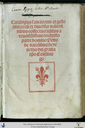 Catalogus sanctorum et gestorum eorum