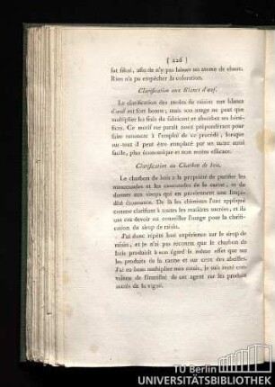 Clarification au charbon de bois