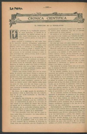 Crónica cientifica : El problema de la repoblación