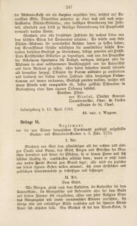 247-278, Beilage VI-X