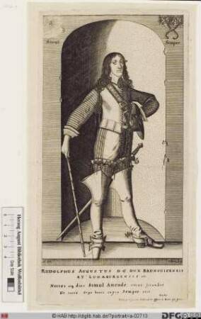 Bildnis Rudolf August, Herzog zu Braunschweig-Lüneburg-Wolfenbüttel (reg. 1666-1704)