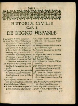 Cap. I. De Regno Hispaniae.