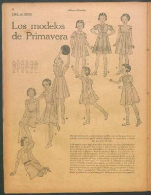 Los modelos de primavera [Dibujos] : Para la mujer