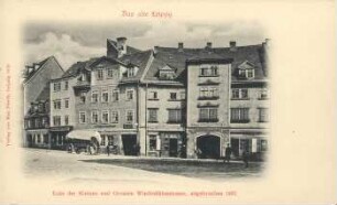 Ecke der Kleinen und Grossen Windmühlenstrasse: abgebrochen 1882 [Das alte Leipzig]