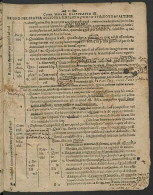 Curs. Metaph. Disputatio III. De Uno Per Se & Per Accidens: Simplici & Composito; Toto & Partibus.