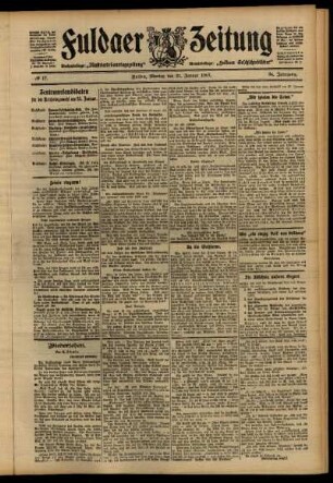 Ausgabe vom Montag, den 21. Januar 1907.