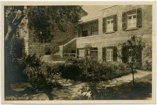 Pension Appinger (Deutsches Haus). Haifa. Carmel Avenue. Telephon 609