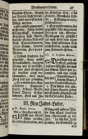 III. Neu-Jahrs-Lieder.