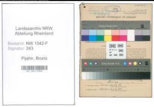 Entnazifizierung Bruno Pijahn , geb. 20.06.1904 (Zollbeamter)