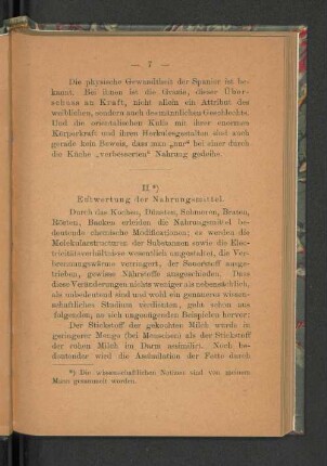 II. Entwertung der Nahrungsmittel.