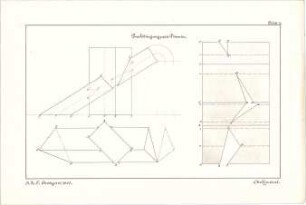 Reiffenstuel, Carl; Stuttgart; Studienarbeiten aus der darstellenden Geometrie - Geometrische Darstellungen