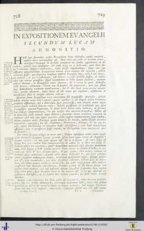 Expositio Evangelii Secundum Lucam.