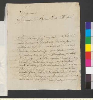 Brief von Bürde, Friedrich Leopold an Goethe, Johann Wolfgang von