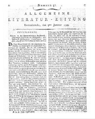 Eberhard, Johann August: Allgemeine Geschichte der Philosophie : zum Gebrauch academischer Vorlesungen. - Halle : Hemmerde, 1788