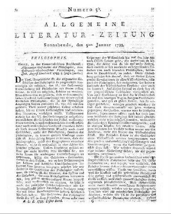 Eberhard, Johann August: Allgemeine Geschichte der Philosophie : zum Gebrauch academischer Vorlesungen. - Halle : Hemmerde, 1788