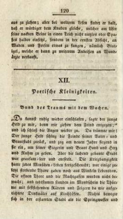 XII. Poetische Kleinigkeiten