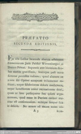 Praefatio Secundae Editionis