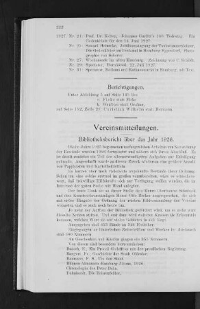 Vereinsmitteilungen.