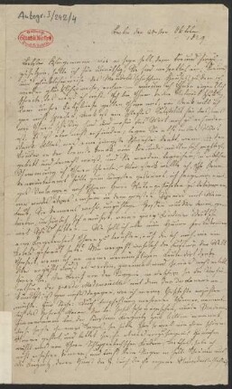 Brief an Karl Klingemann : 20.10.1829
