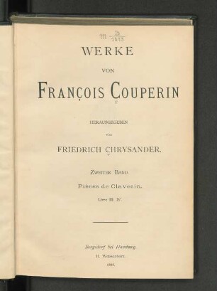 Teil 2: Couperin's Werke