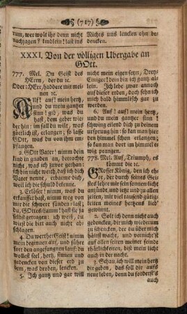 XXXI. Von der völligen Ubergabe an Gott