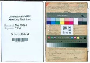 Entnazifizierung Robert Scherer , geb. 12.04.1900 (Kaufmann)