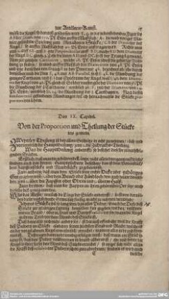 Das IX. Capitel. Von der Proportion und Theilung der Stücke ins geimein.
