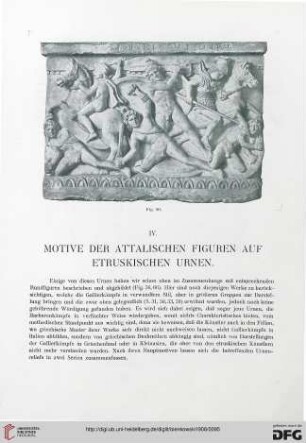 IV: Motive der attalischen Figuren auf etruskischen Urnen