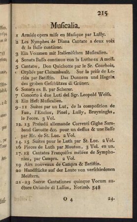 215-216, Musicalia