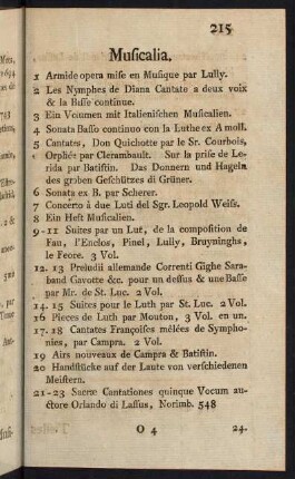 215-216, Musicalia